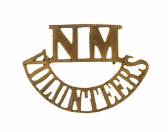 National Motor Volunteers Shoulder Title Brass Metal