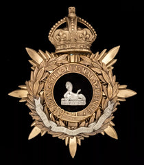 Kings Crown The South Staffordshire Regiment Blue Cloth Officers Helmet Plate