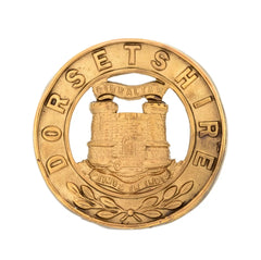 Dorsetshire 2 Castle Helmet Plate Centre Brass Metal
