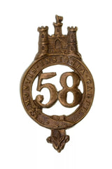 58th Northampton 2nd Battalion Glengarry Badge Brass Metal