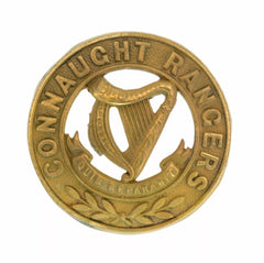 Connaught Rangers Helmet Plate Centre Brass Metal