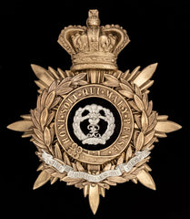 The Middlesex Regt Blue Cloth Officers Helmet Plate