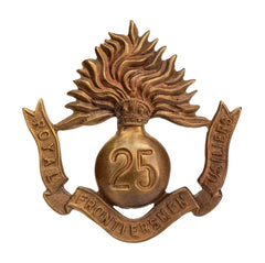25th Royal Fusiliers Battalion Cap Badge Brass Metal