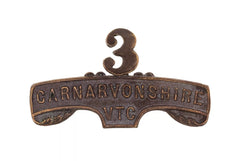 3rd Carnarvonshire Volunteer Training Company Shoulder Title Brass Metal