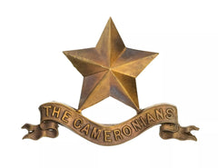 Cameron's Pipers Badge Brass Metal