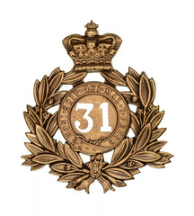 31st East Surrey Regiment Last Shako Plate Brass Metal