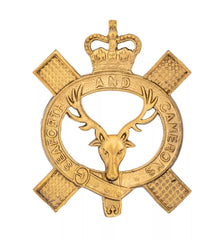 Seaforth And Cameron's Pipers Badge Brass Metal