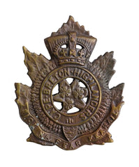 Cape Breton Highlanders Canadian Cap Badge Brass Metal