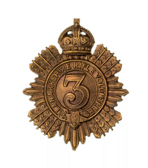 3rd Lanarkshire Rifle Volunteers Cap Badge Brass Metal