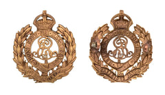 Royal Engineers Edward VII Cap Badge Brass Metal