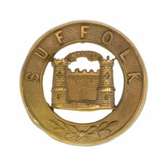 Suffolk 2 Castle Helmet Plate Centre Brass Metal