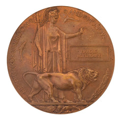 WW1 Memorial Plaque Harold Lofthouse Original