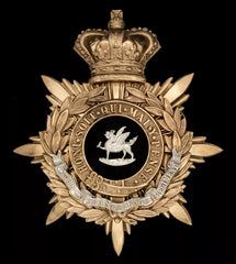 The East Kent Regiment Blue Cloth Officers Helmet Plate