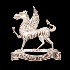 2nd Battalion Monmouthshire Regiment Cap Badge Hallmarked Silver