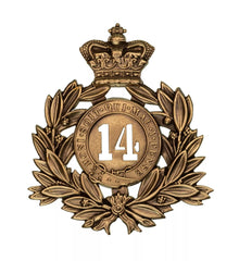 14th West Yorkshire Regiment Last Shako Plate Brass Metal