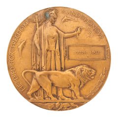 WW1 Memorial Plaque Joseph Hale Original