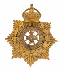 Kings Crown Helmet Plate & Derbyshire Centre Brass Metal