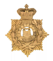 Helmet Plate & Dorsetshire 2 Castle Centre Brass Metal