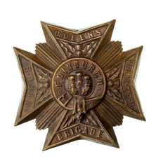 Edinburgh Rifle Volunteers Bridge Cap Badge Brass Metal