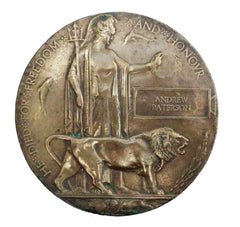 WW1 Memorial Plaque Andrew Paterson Original