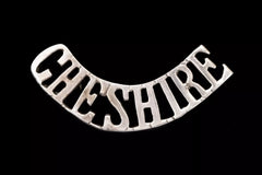 Cheshire Shoulder Title White Metal