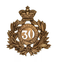 30th East Lancashire Regiment Last Shako Plate Brass Metal