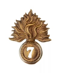 7th Royal Fusiliers Glengarry Badge Brass Metal