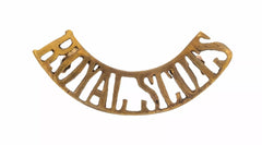 Royal Scots Shoulder Title Brass Metal