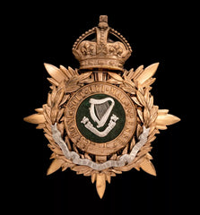 Kings Crown Connaught Rangers Blue Cloth Officers Helmet Plate