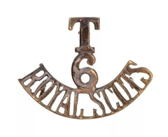 T 6 Royal Scots Shoulder Title Brass Metal