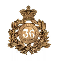 36th Worcestershire 2nd Bn Regiment Last Shako Plate Brass Metal