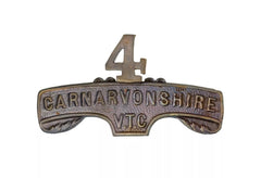 4th Carnarvonshire Volunteer Training Company Shoulder Title Brass Metal