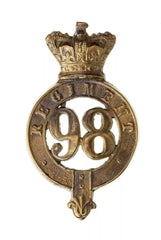 98th North Staffordshire 2nd Battalion Glengarry Badge Brass Metal