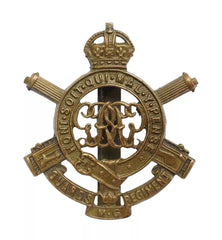 Machine Gun Guards Cap Badge Brass Metal