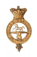 8th Kings Regiment Glengarry Badge Brass Metal