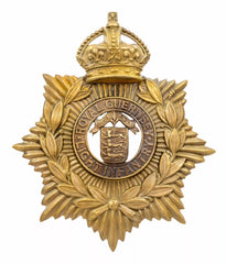 Helmet Plate & Royal Guernsey Light Infantry Centre Brass Metal