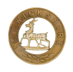 Warwickshire Helmet Plate Centre Bi Metal