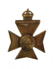 9th Queens Victoria Rifles Cap Badge Brass Metal