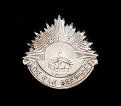 Australian Imperial Force A.I.F On War Service Badge Silver