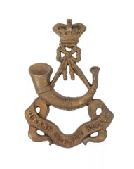 Queens County Rifles Cap Badge Brass Metal