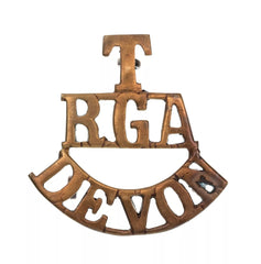 T R.G.A Devon Shoulder Title Brass Metal