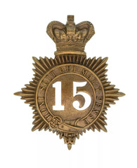 15th East Yorkshire Regiment Quilted Shako Plate Brass Metal
