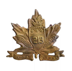 213th Canadian Overseas Cap Badge Brass Metal