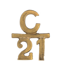 Canadian 21st (Kingston) Infantry Battalion CEF Collar Badge