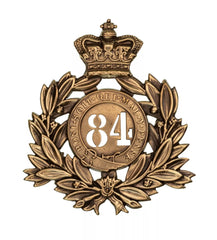 84th York & Lancaster 2nd Battalion Regiment Last Shako Plate Brass Metal