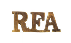 Royal Field Artillery Shoulder Title Brass Metal