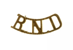 Royal Navel Davison Shoulder Title Brass Metal