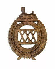 30th East Lancashire Glengarry Badge Brass Metal