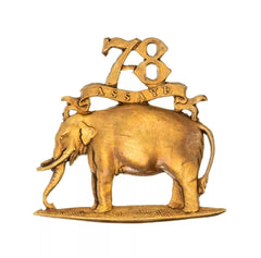 78th Rose shire Forage Cap Badge Brass Metal