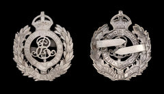 Royal Engineers Edward VII Cap Badge Officers Hallmarked Silver